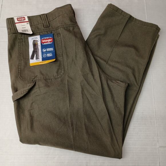 Wrangler Workwear Regular Fit Utility Pants Men's Size 42x30 Loden Multi Pockets - Picture 1 of 7